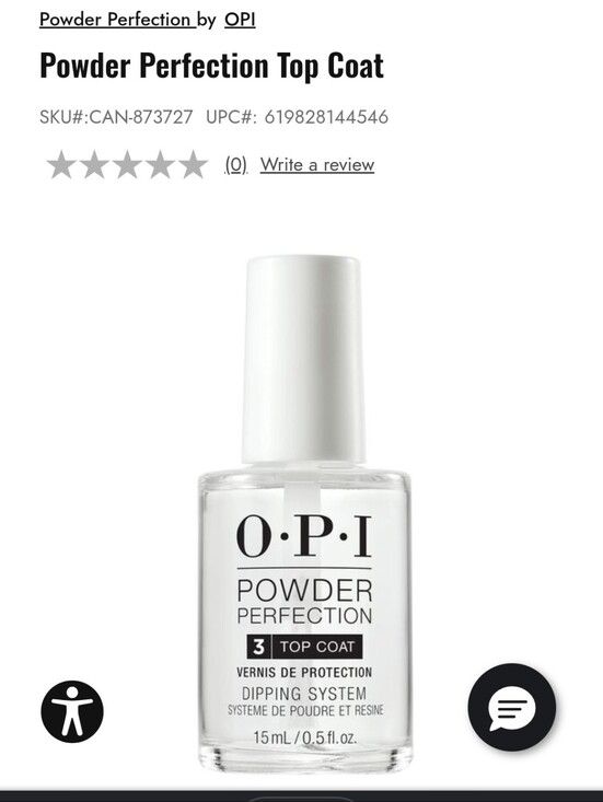 OPI Other - OPI Powder Perfection Top Coat - Clear